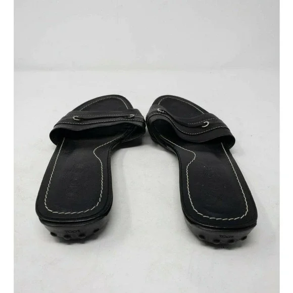 Tods Slides Leather Sandals - Picture 2 of 7